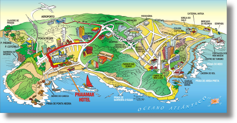 Praiamar Hotel Map